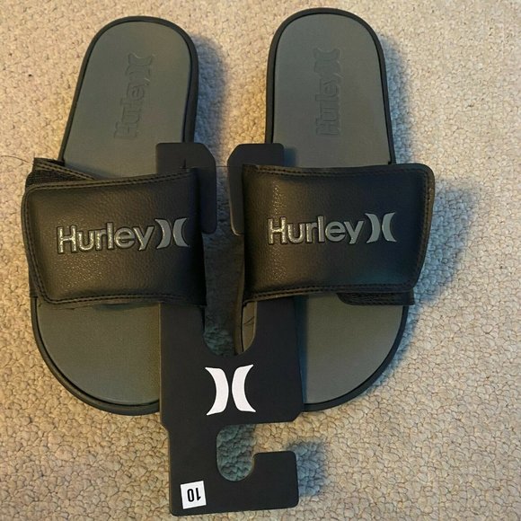 Hurley Adjustable Slip On Slide Sandals Size US 10 - Picture 1 of 3